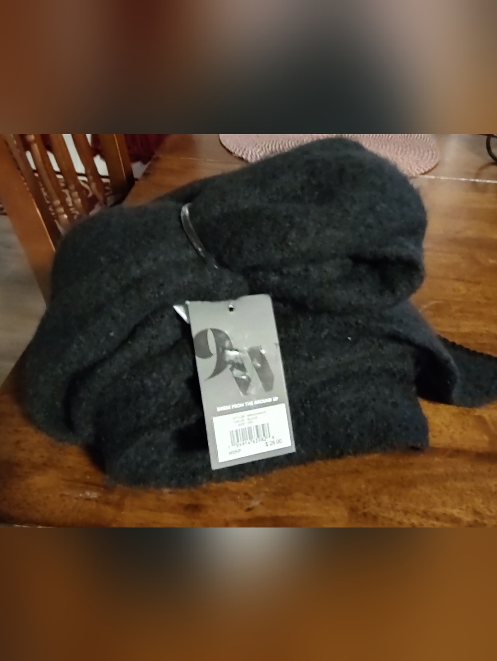 Nine West Black Cozy Knit Scarf with Tag